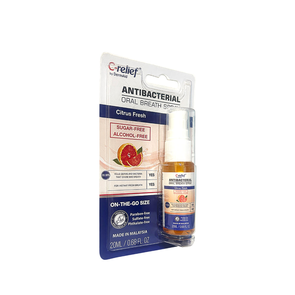 DermAid Antibacterial Oral Breath Spray 20ml - Citrus Fresh - Image 2
